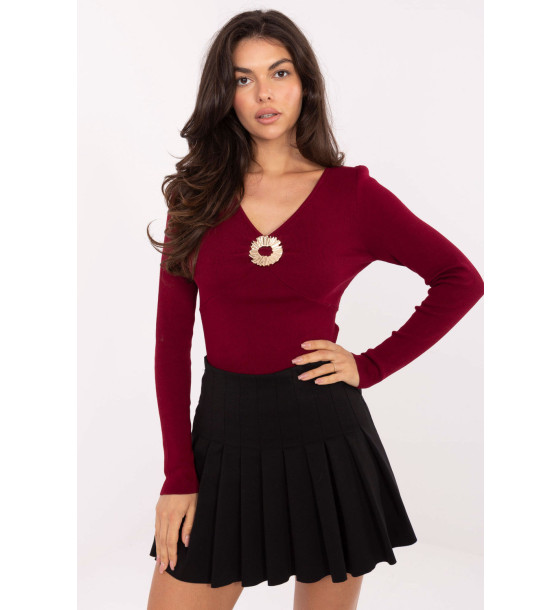 Sweter Damski Model PM-SW-DF61034.76 Bordo - Factory Price