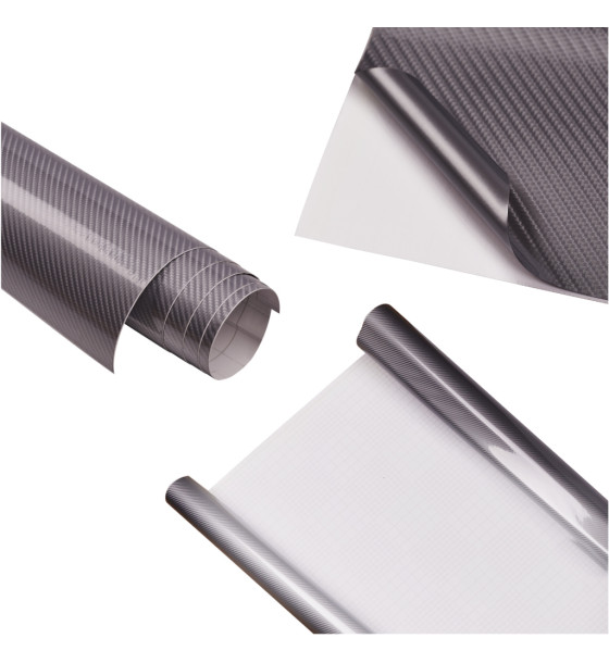 Folia rolka carbon 5D srebrna 1,52x18m