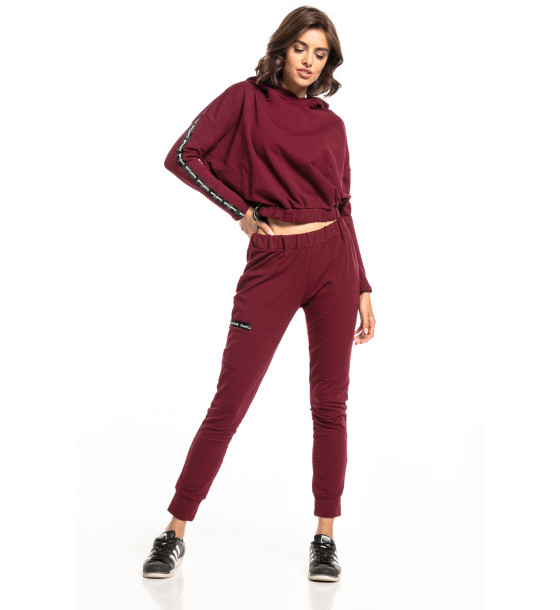 Spodnie Damskie Model T330/8 Bordo - Tessita