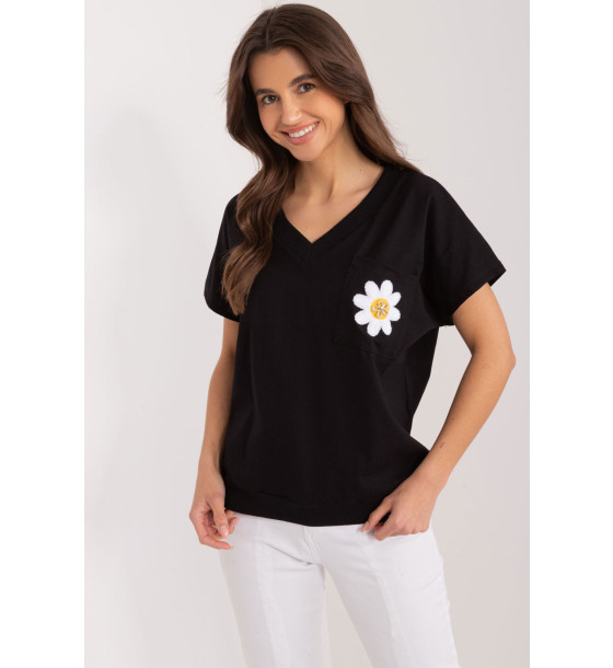 Bluzka Model RV-BZ-9626.28 Black - Rue Paris