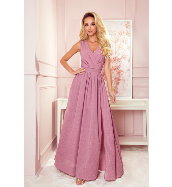 Sukienka Model Justine 362-1 Powder Pink Brokat - Numoco