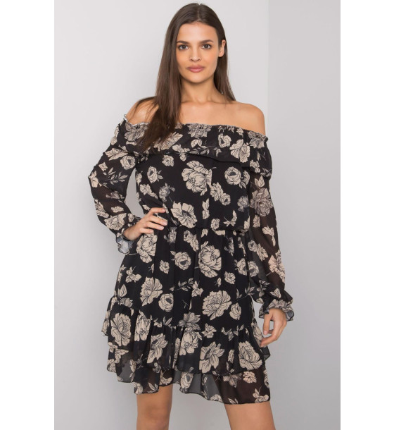 Sukienka Model DHJ-SK-15015.56P Black/Beige - Italy Moda