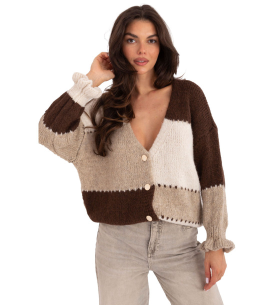 Sweter Damski Model MI-SW-0903.87 Brown - Rue Paris