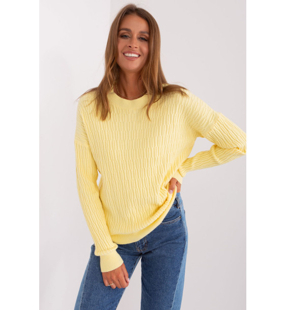 Sweter Damski Model AT-SW-2338.14P Light Yellow - AT
