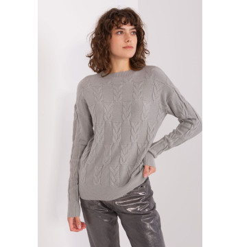 Sweter Damski Model AT-SW-2340.80 Grey - AT