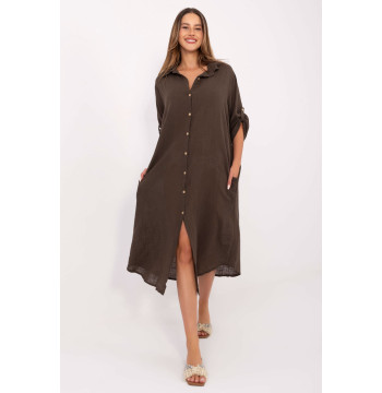 Sukienka Model TW-SK-BI-24135.81 Dark Brown - Och Bella