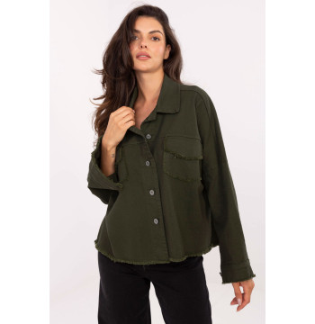 Koszula Damska Model IT-KS-FL5779.87 Khaki - Rue Paris