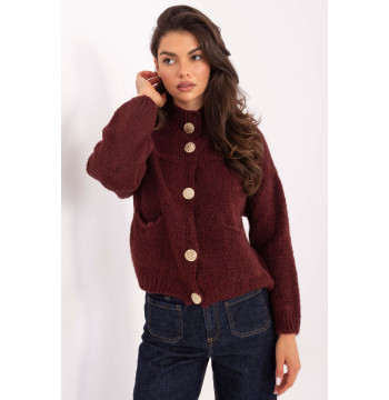 Sweter Damski Model MI-SW-WM218.02 Bordo - Italy Moda