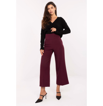 Spodnie Damskie Model IT-SP-FL9068.96 Bordo - Rue Paris