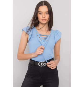 Bluzka Model DHJ-BZ-13301.34P Light Blue - Italy Moda