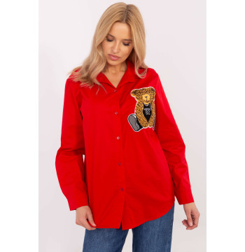 Koszula Damska Model DHJ-KS-20169.16P Red - Italy Moda