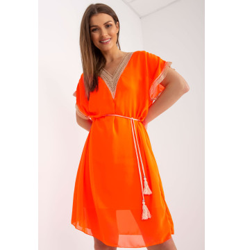 Sukienka Model DHJ-SK-1508.12 Fluo Orange - Italy Moda
