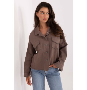 Koszula Damska Model IT-KS-FL5779.87 Dark Beige - Rue Paris