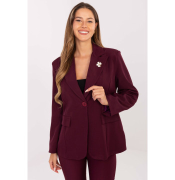 Marynarka Model IT-MA-FL8391.87 Bordo - Rue Paris