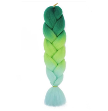 Syntetyczne włosy kolorowe 120 cm gęste ombre WLS40