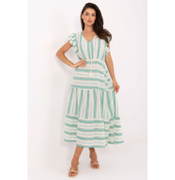 Sukienka Model TW-SK-BI-28760.97 White/Green - Och Bella
