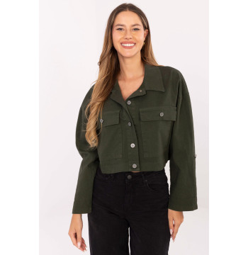 Kurtka Damska Model IT-KR-FL7029.72 Khaki - Rue Paris