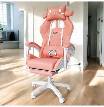 Fotel gamingowy Bunny Gamer obrotowy z podnóżkiem KIDS ZONE KO27R