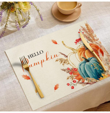 Podkładka na stół Jesienny Wzór Hello Pumpkin 30x45 cm prostokątna MP49