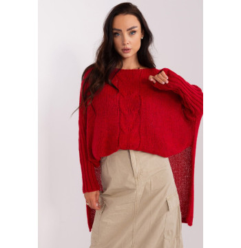 Sweter Damski Model TW-SW-BI-559.45 Dark Red - Och Bella