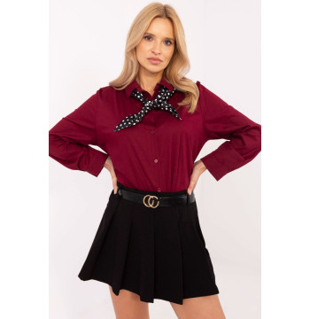 Koszula Damska Model DHJ-KS-20172.36P Bordo - Italy Moda