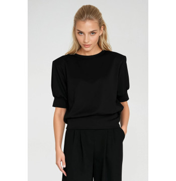 Bluza z krótkim rękawem BL12 Black - Nife