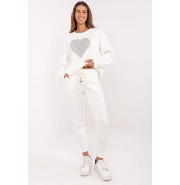 Spodnie Dresowe Model DHJ-SP-9283.83P Ecru - Italy Moda