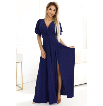 Sukienka Model Jennifer 581-5 Navy Brokat - Numoco