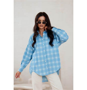 Koszula Damska Model Olly BLU0198-A30 Blue - Roco Fashion