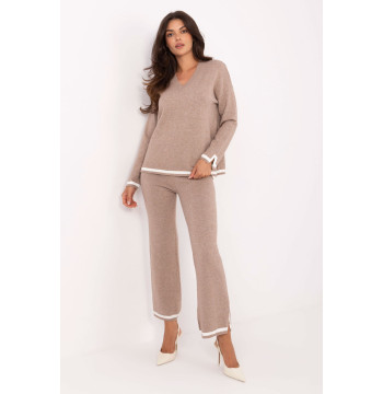 Spodnie Komplet Model IT-KMPL-99062.66 Dark Beige - Italy Moda