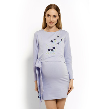 Sukienka Ciążowa Model 1624C Sky Blue - PeeKaBoo