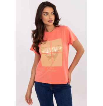 Tshirt Damski Model CLM-TS-1704.85 Coral - Factory Price