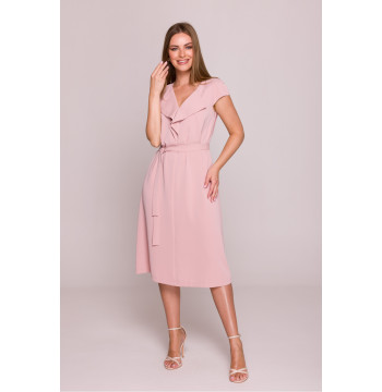 Sukienka Model S411 Powder Pink - Stylove