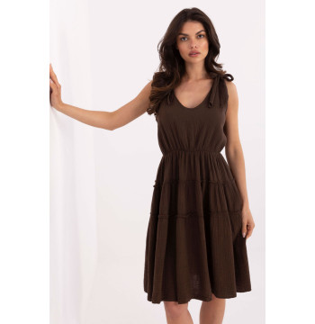 Sukienka Model MI-SK-92179.14 Dark Brown - Italy Moda
