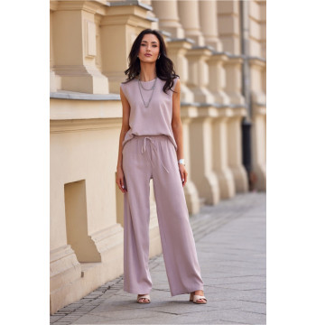 Spodnie Damskie Model Malmo ROZ SPD043 Pink - Roco Fashion