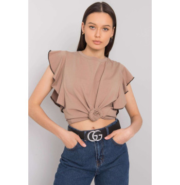 Bluzka Model FA-BZ-7063.53P Dark Beige - Fancy