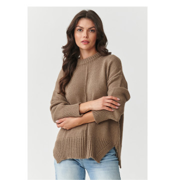 Sweter Damski Model S159 Cappuccino - Makadamia