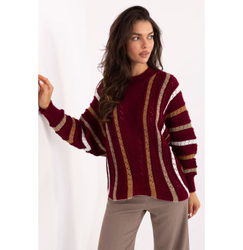 Sweter Damski Model IT-SW-93115.13 Bordo - Factory Price