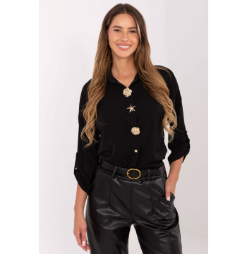Koszula Damska Model MI-KS-4192.34 Black - Rue Paris