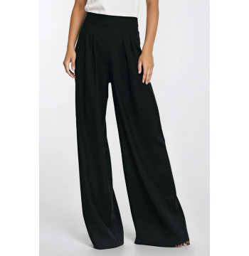 Spodnie palazzo z rayonu SD114 Black - Nife