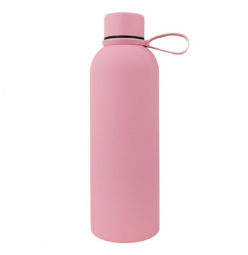 Bidon, butelka termiczna 500ML, stal nierdzewna z powłoką SOFT TOUCH jasny róż BD46R