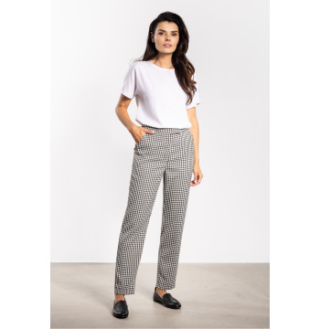 Spodnie Damskie Model A748 White/Black - awama