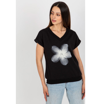 Bluzka Model RV-BZ-8956.19P Black - Rue Paris