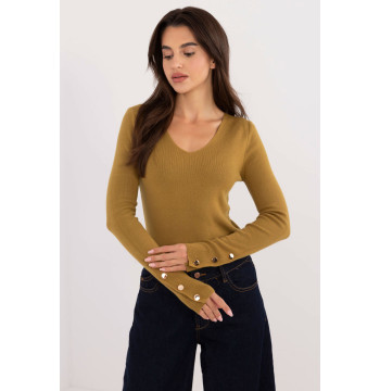 Sweter Damski Model AT-SW-2334.91 Oliwka - AT