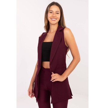 Kamizelka Model IT-KZ-FL5069.84 Bordo - Rue Paris