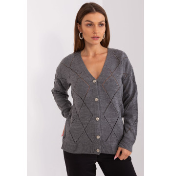 Sweter Damski Model LC-SW-A10-1.19P Dark Grey - Rue Paris