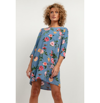 Sukienka Model T391/2 Big Flowers/Blue - Tessita