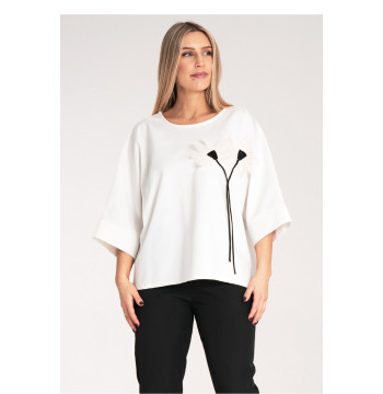 Bluzka Model M1118 White - Figl