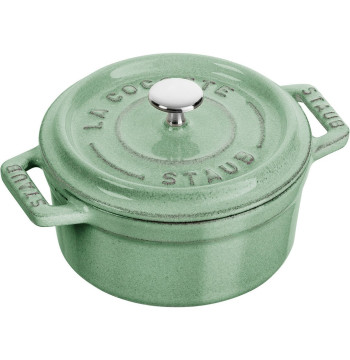 STAUB MINI COCOTTE Mini garnek żeliwny okrągły 250 ml, miętowy