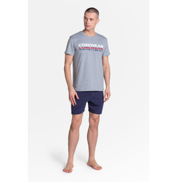 Piżama Męska Model Lark 38870-90X Grey/Navy - Henderson